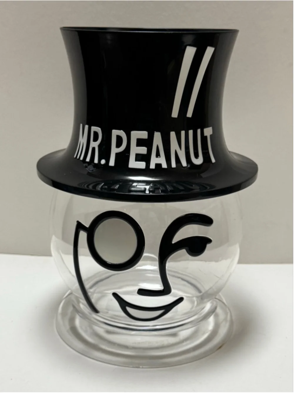 Vintage Planters Peanuts Mr. Peanut Jar Plastic Cookie / Candy Jar -11